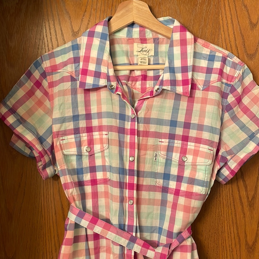 Levi’s Plaid Summer Shirt Dress